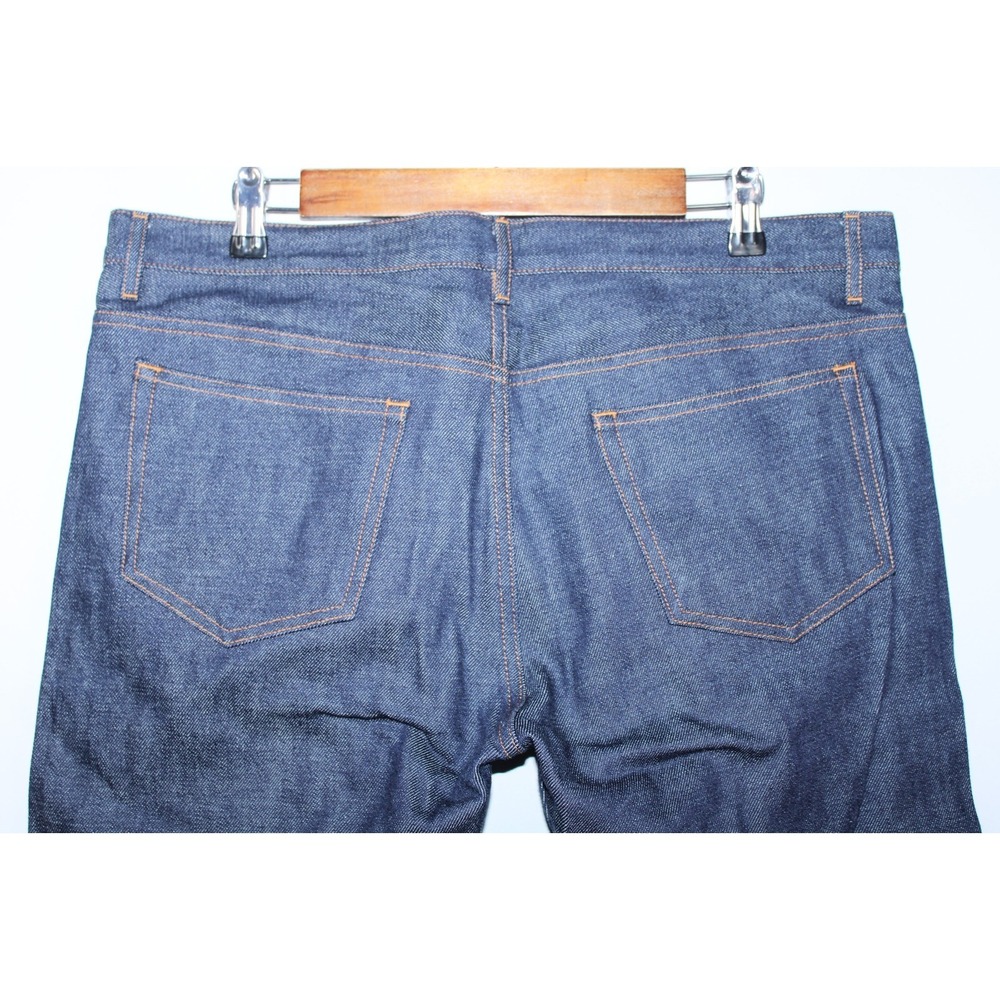 NWOT APC Men's Size 35x35 Navy Blue 100% Cotton Straight Leg Raw Denim Jeans - Picture 4 of 9